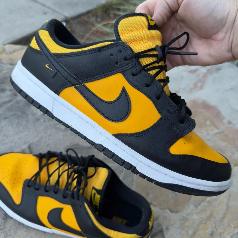 Nike Dunk Low Goldenrod Sneakers Mens 12 Black Yellow